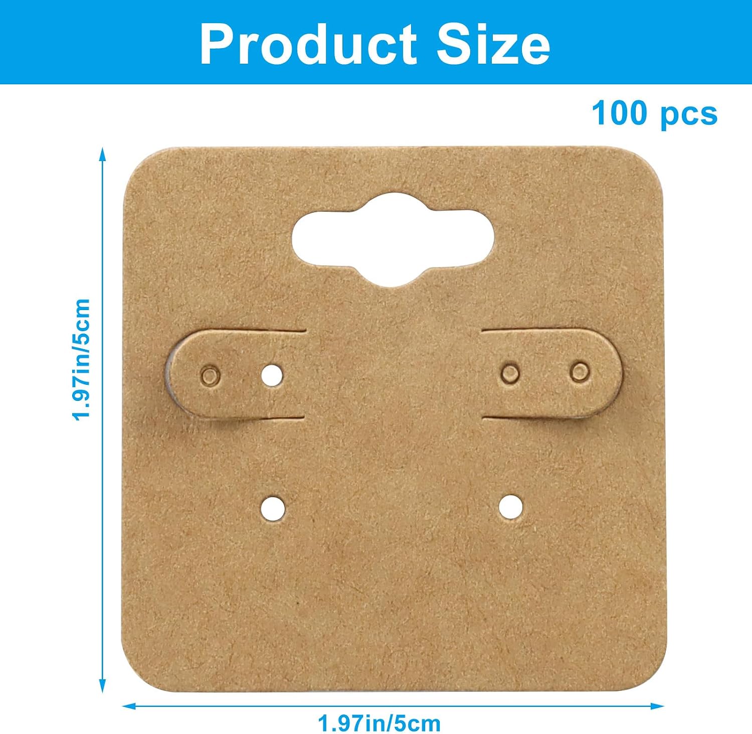 OSVJE Earring Display Holder Cards, Black, 100 Pack