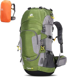 Hiking Backpack 60L Large Waterproof Trekking Camping Mountaineering Travel Rucksack for Outdoor Sports Skiing Walking Cycling Climbing Men Women