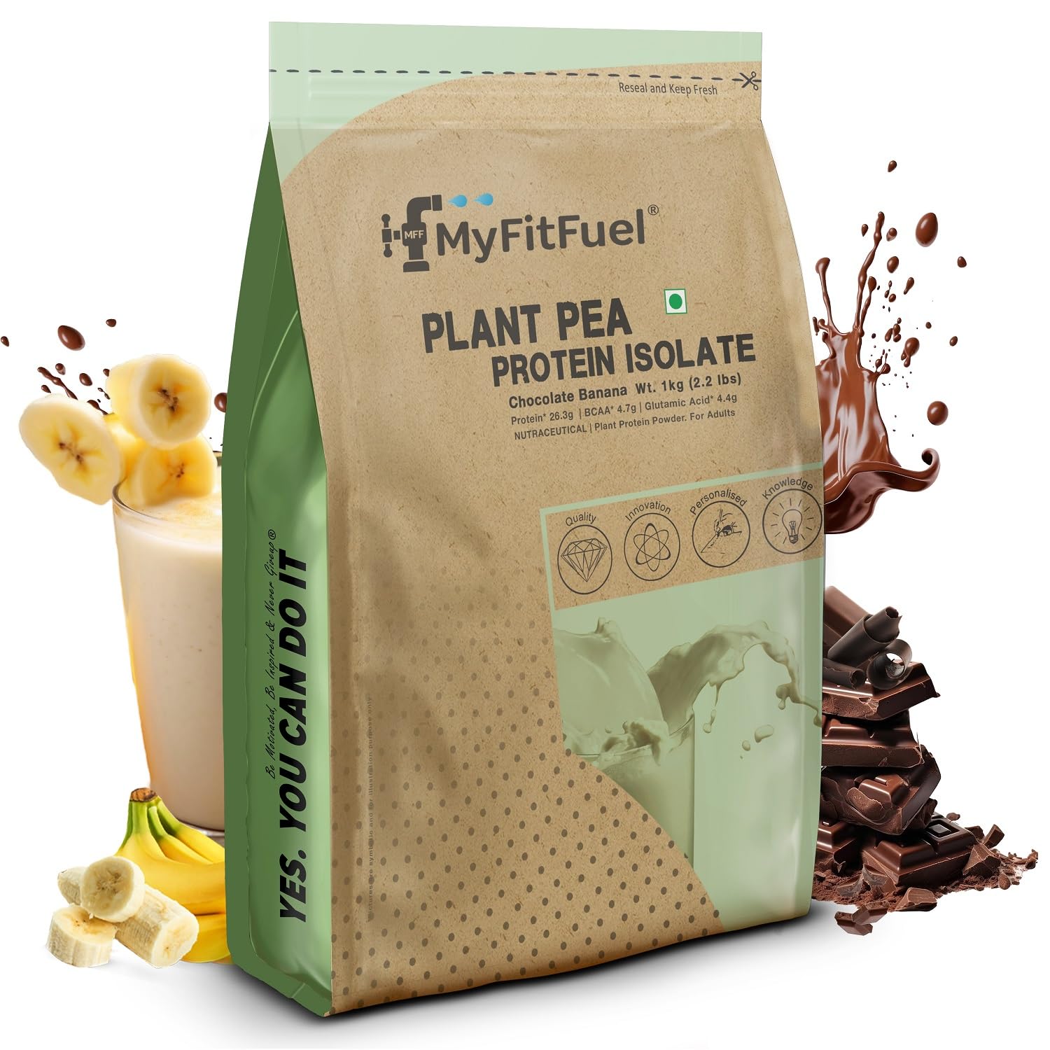 MyFitFuel Clean Plant Pea Protein Isolate (28g Protein, 5g BCAA, 10.8g EAA) |Easy to Digest | Vegan Plant Protein Powder [500g, 14 Servings, (Unflavoured)] — Amazon image 16