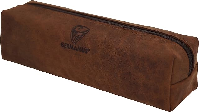 GERMANUS Leather Pencil Case Made in EU (Wildbrown)