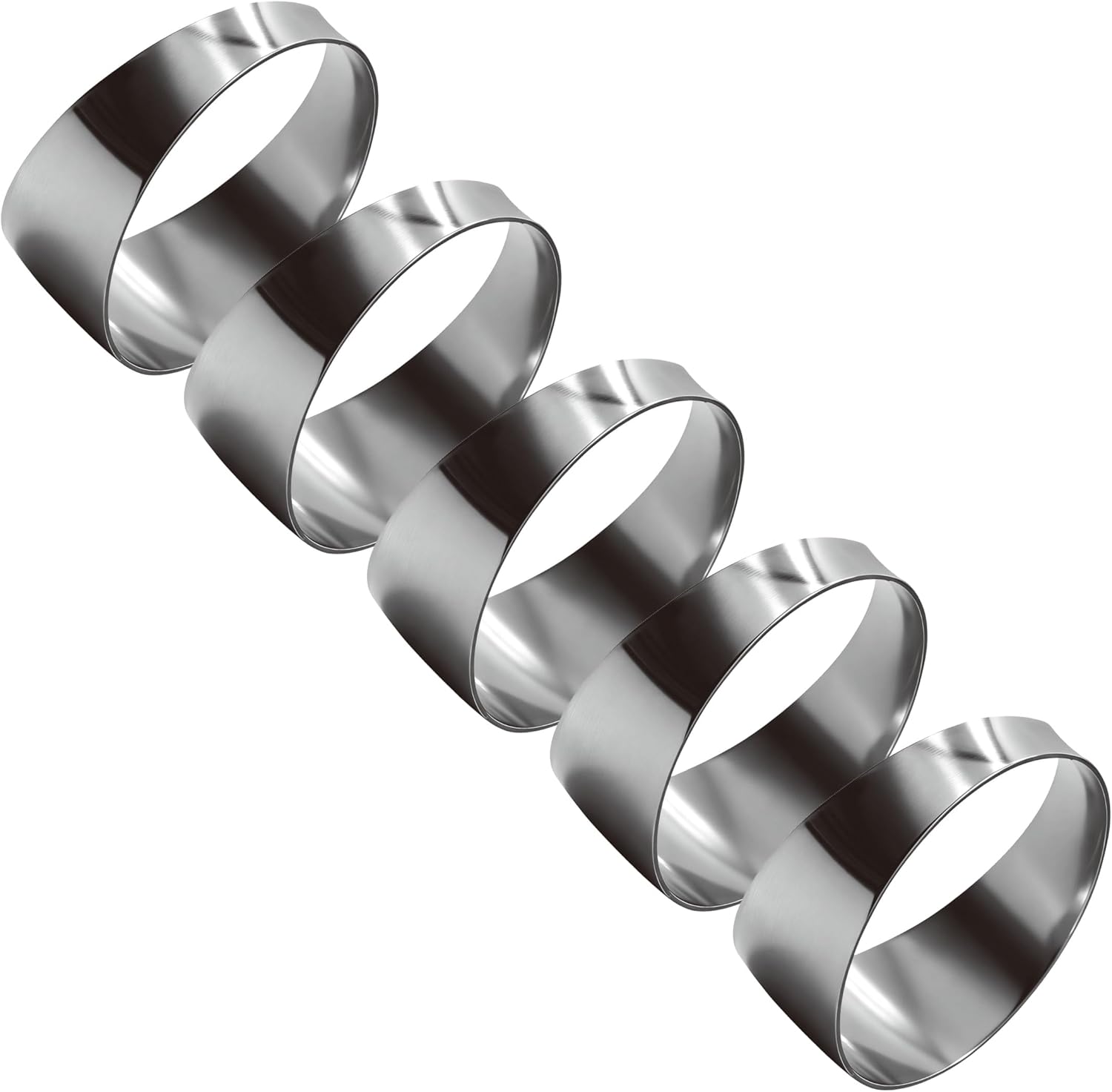 5PCS 2.5" 304 Stainless Steel Tight Radius Pie Cuts, 90 degree Stainless Exhaust Pipe Exhaust Cutout, Pie Cuts Laser Cut & Deburred for Custom Exhaust and Fabrication Projects