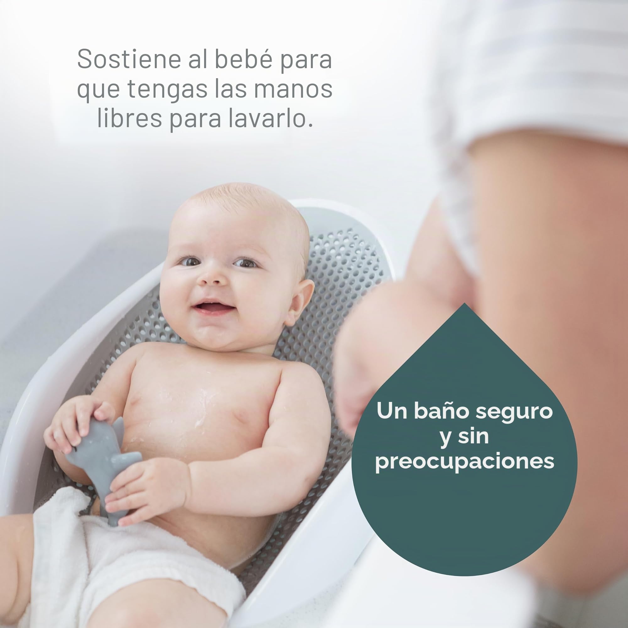 Angelcare - Soporte de baño para bebé. gris
