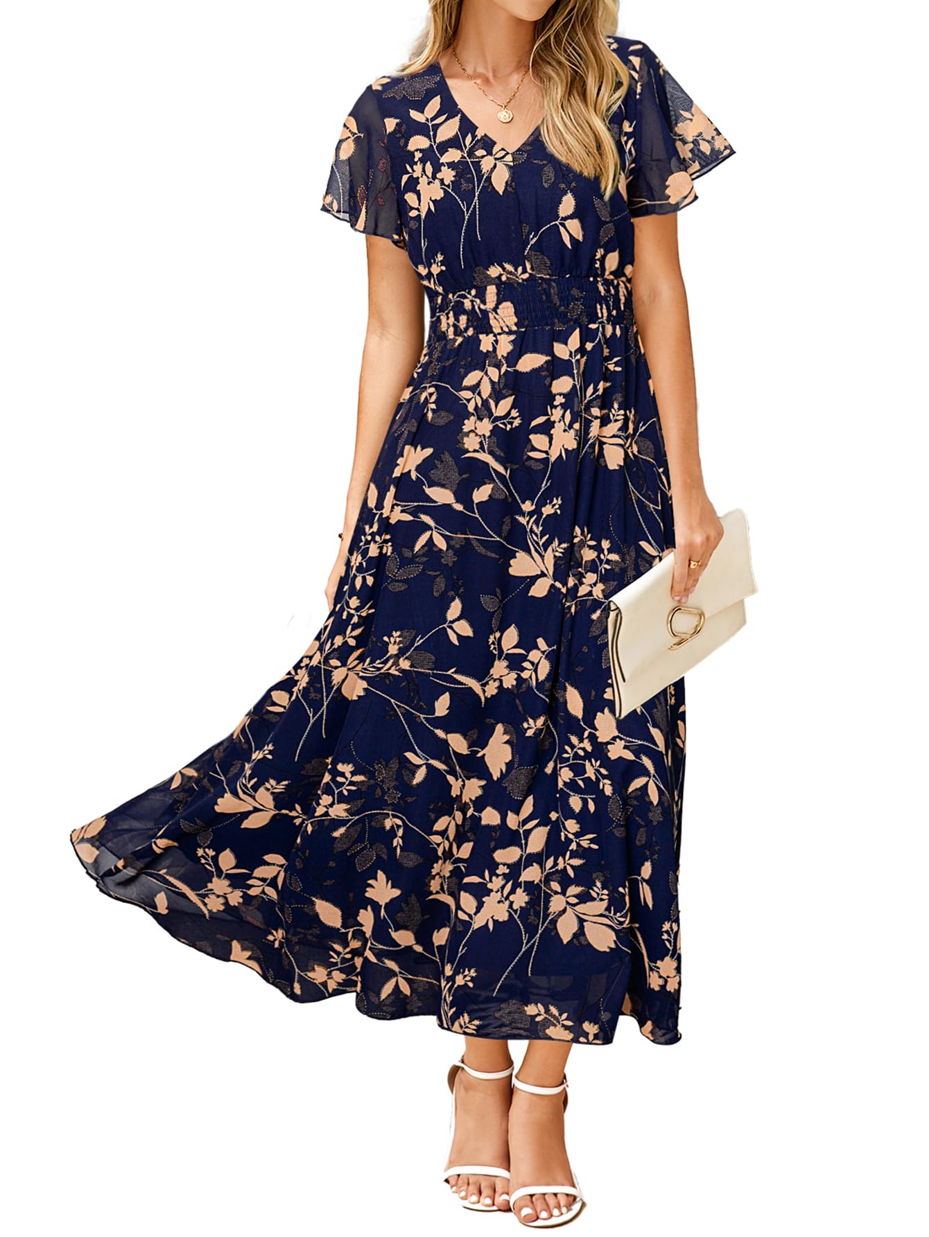 Simplee Floral Maxi Dress