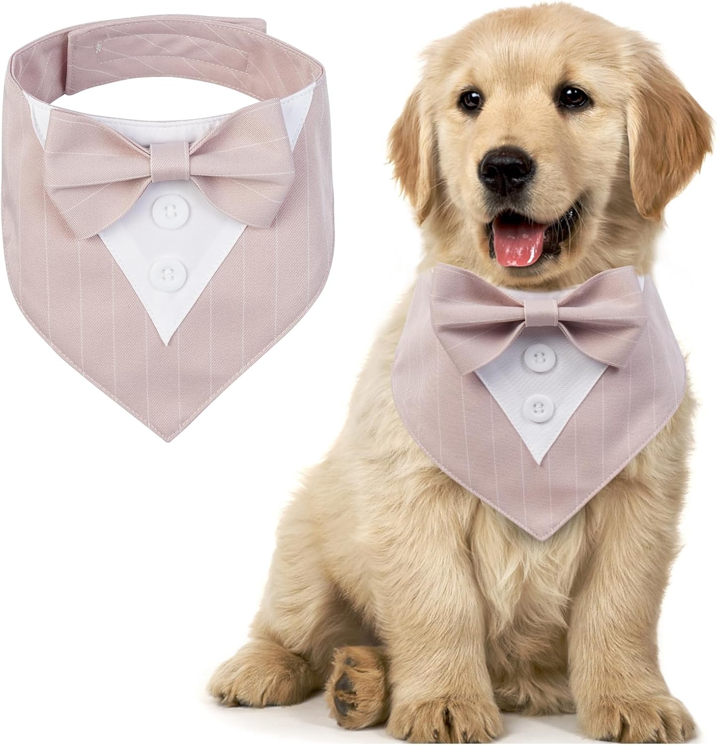 MHaustlie Dog Bandana Dog Formal Tuxedo Bandana Dog Wedding Bandana