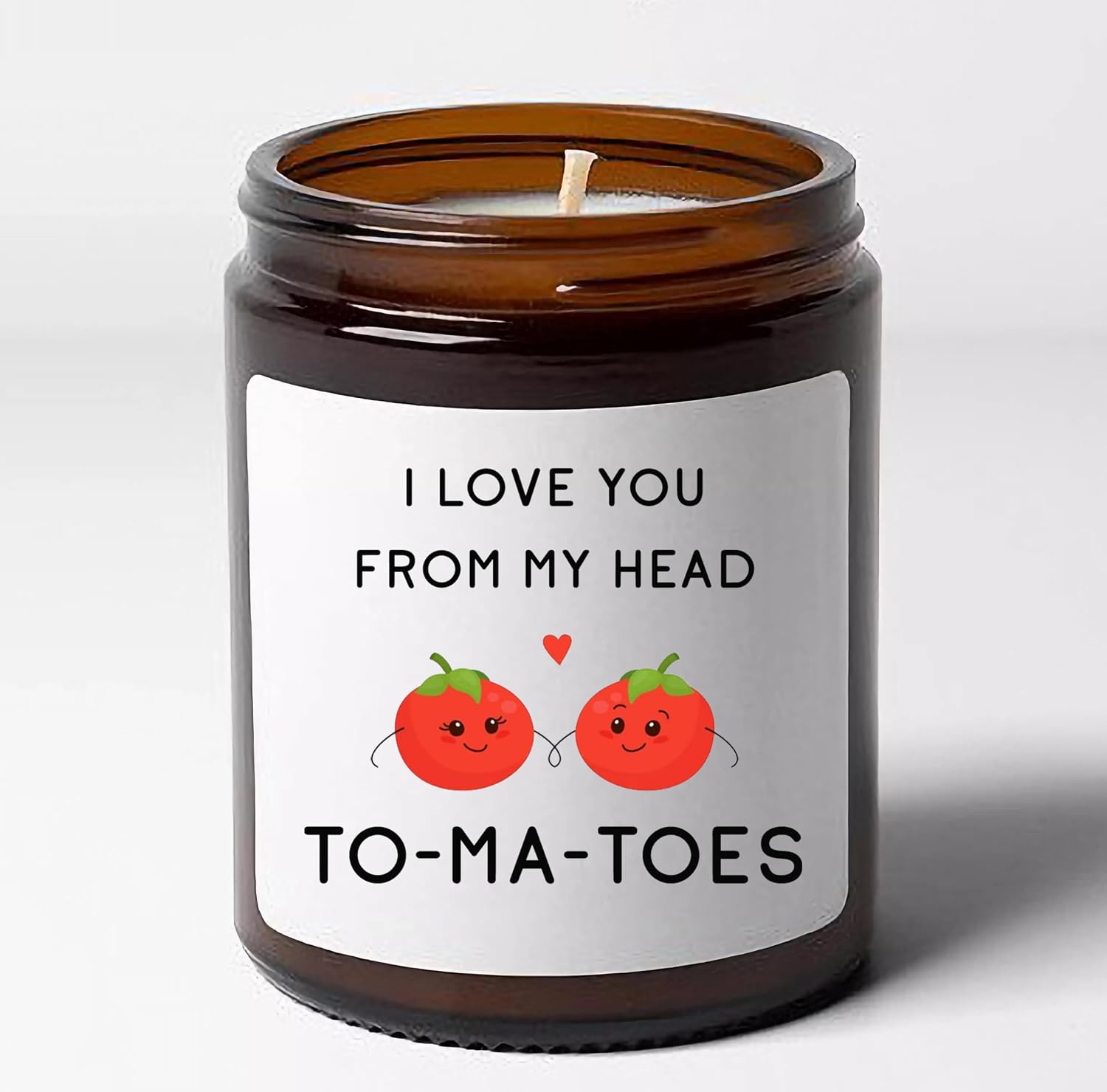 I Love You from My Head Tomatoes Candle for Friend, Women, Men, Mom, Dad, Sister on Anniversary, Wedding Ceremony, Engagement Ceremony, Birthday, Valentine's
