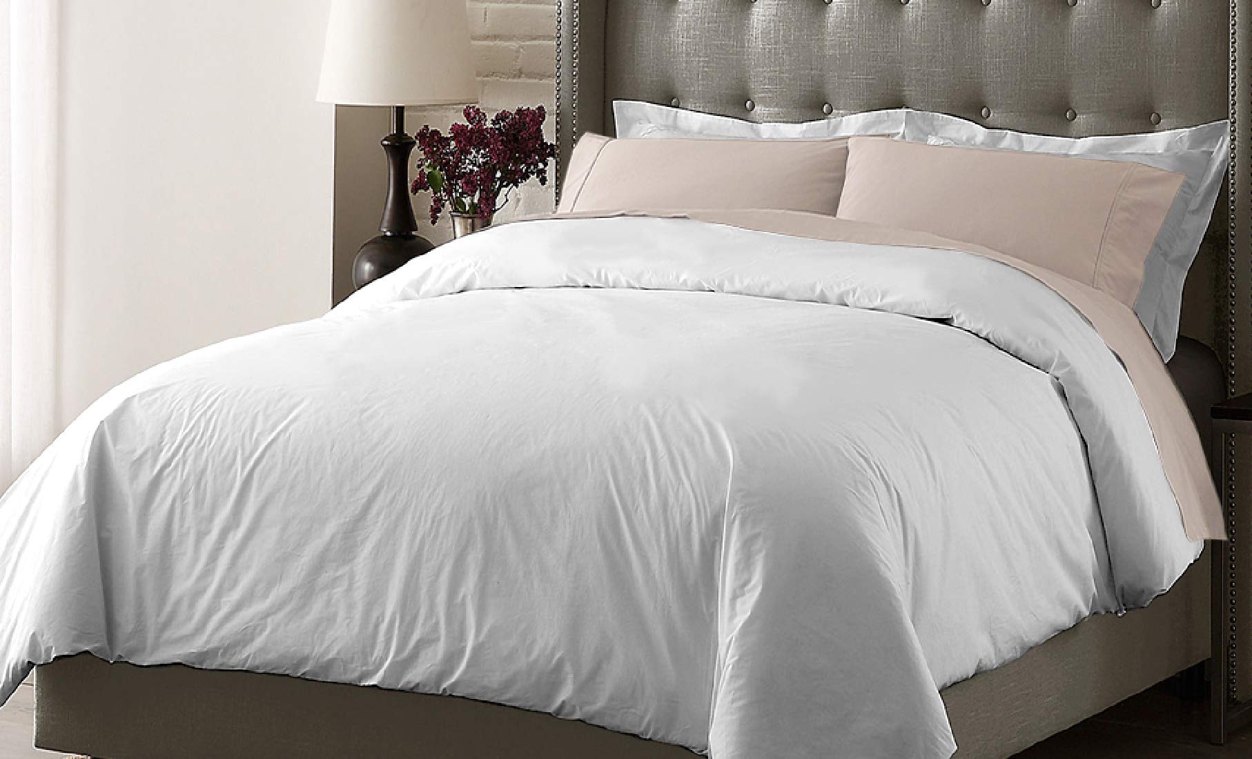 Blue Ridge Home Fashions Microfiber Full-Queen in White Color Duvet Cover Set