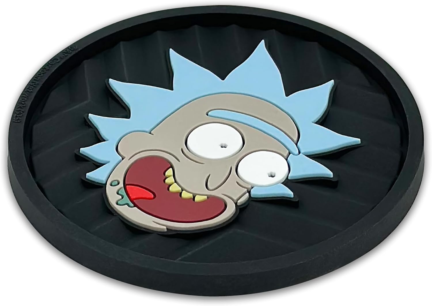 Officially Licensed Rick & Morty Automotive 3D Textured Silicone Coasters (2.75" Diameter) | Universal Fit for All Cars, Trucks, SUVs & More | Non-Slip Durable | Set of 2