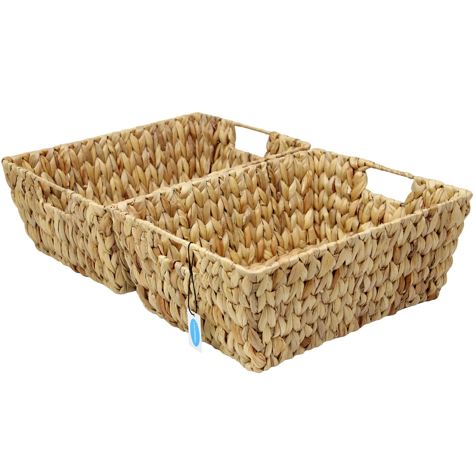 Casaphoria large Square Irregular Hyacinth Storage Baskets Natural Hand