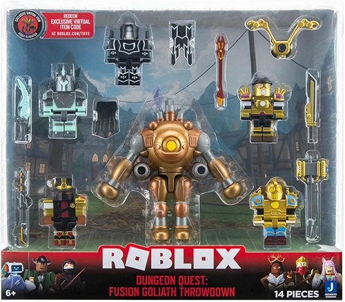 SUNNY, Roblox, Playset Dungeon Quest, Fusion Goliath Arremessador, Multicolor - 14 Peças