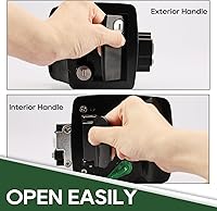 Vista 3 de RVGUARD Pestillo de puerta de caravana, cerradura de puerta de entrada para remolque y cámper con cerrojo de pala, kit de repuesto de cerradura