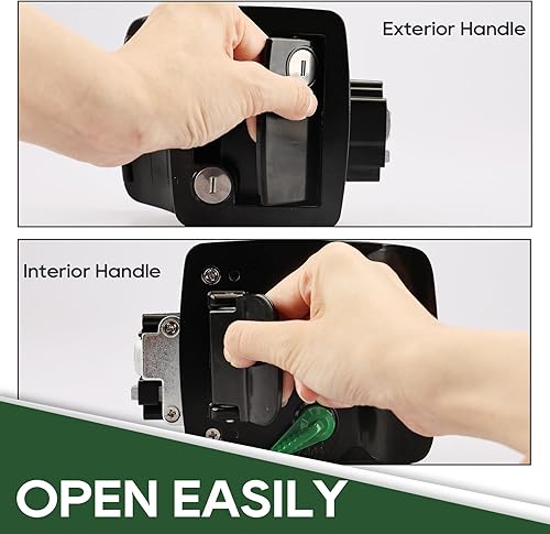 Miniatura 3 de RVGUARD Pestillo de puerta de caravana, cerradura de puerta de entrada para remolque y cámper con cerrojo de pala, kit de repuesto de cerradura de