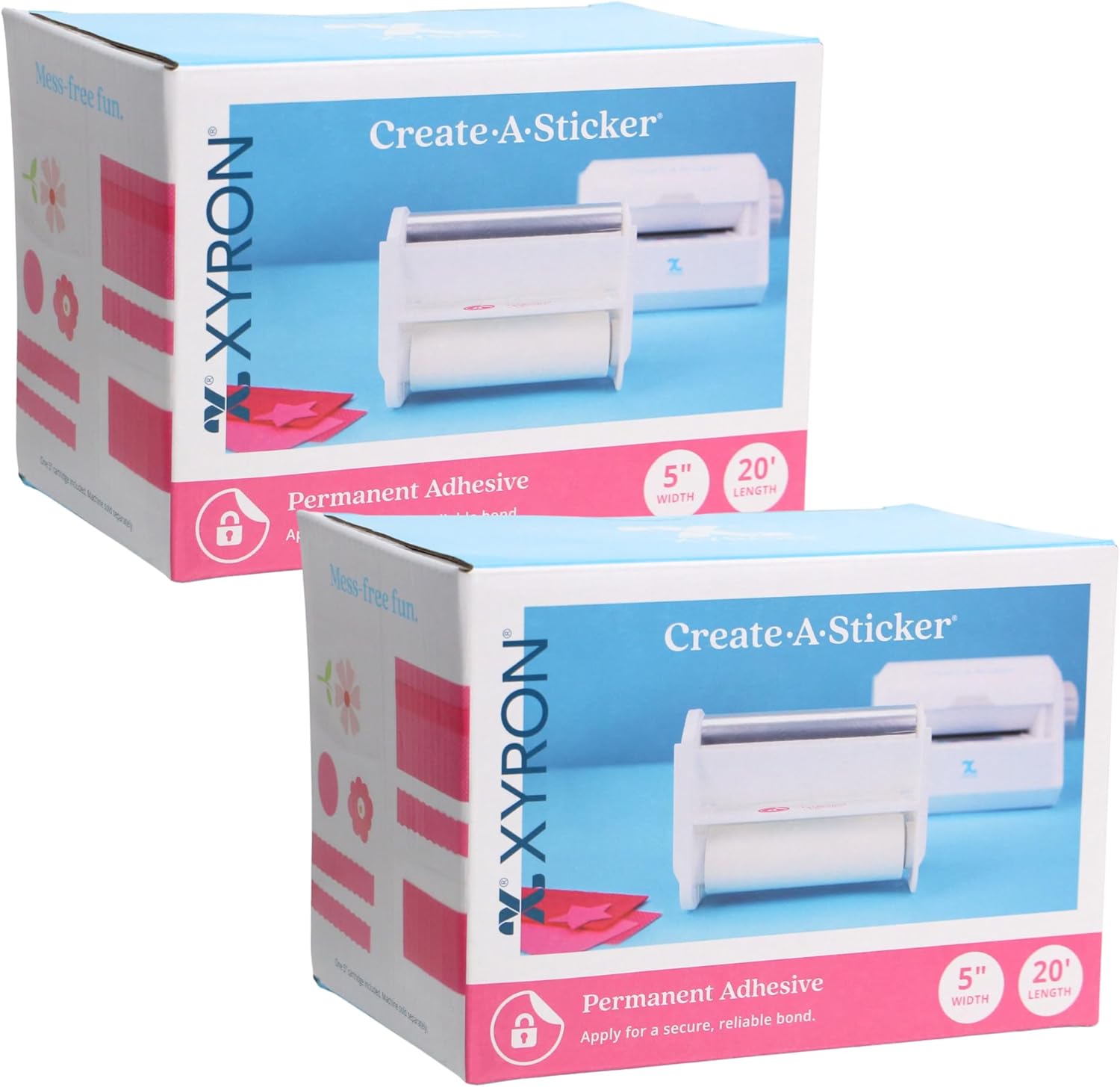 Compra a granel Cartucho de recarga Xyron 500 de 5 pulgadas de ancho x 20 pies de largo permanente AT150518 (paquete de 2)