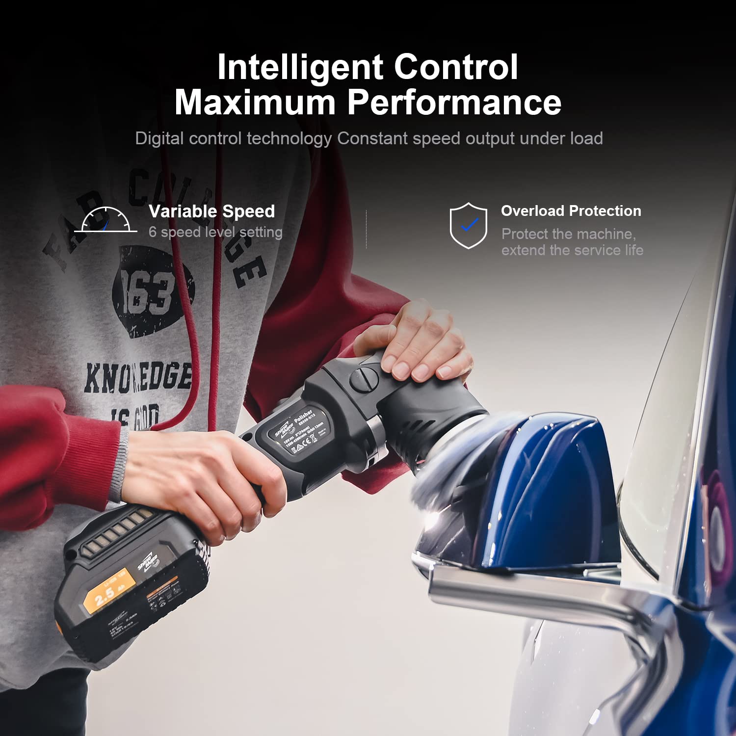 Buy ShineMate Cordless Orbital Polisher Kit with Brushless Motor 3 Inch