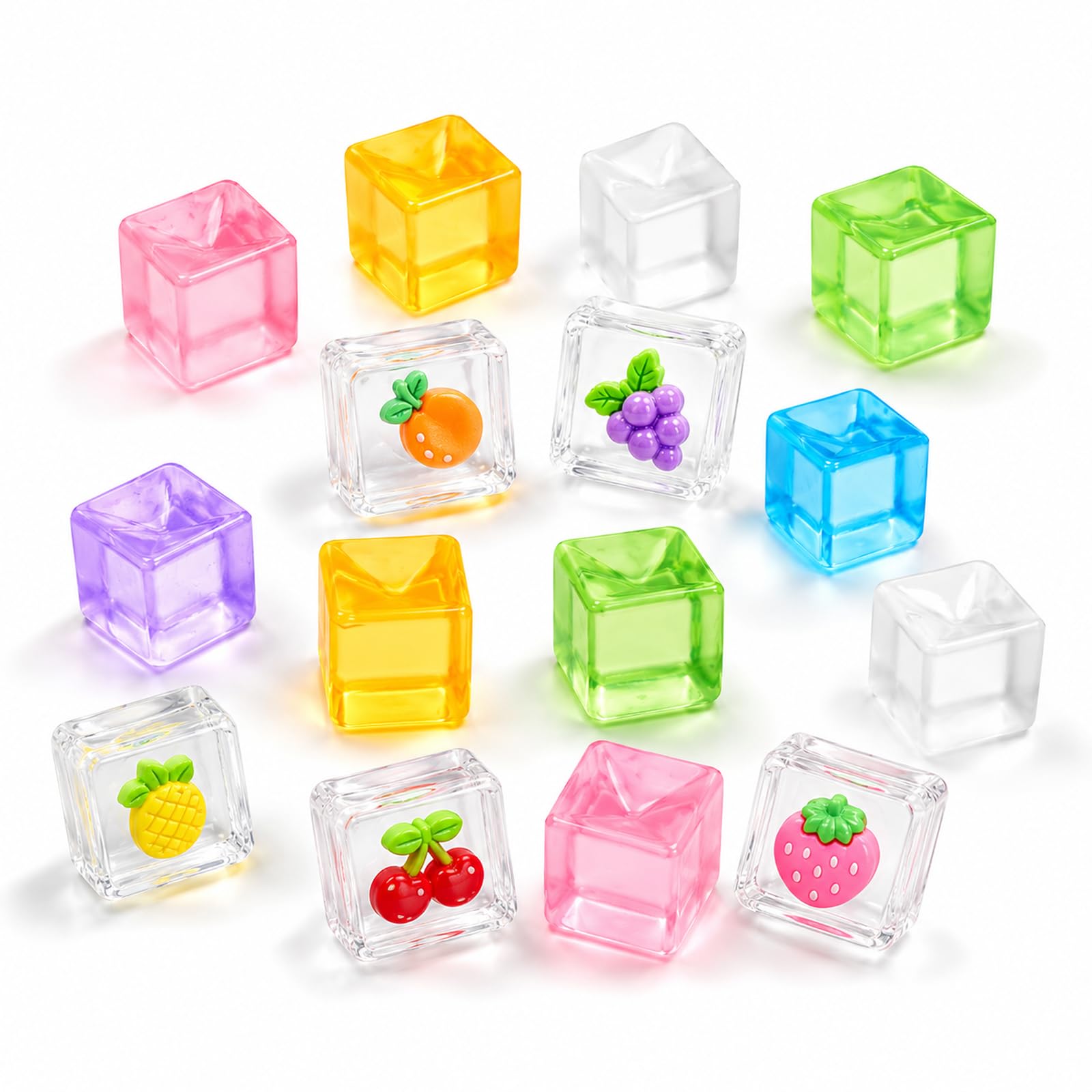 15Pcs Ice Cube Squishy, Squishy Cube, for Pressing During Class