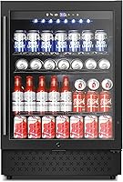 Vista 31 de Tylza 15 Inch Beverage Refrigerator, 130 Cans Quiet Beverage Fridge, 15'' Beverage Cooler Under Counter with Glass Door and Lock for Built-in or