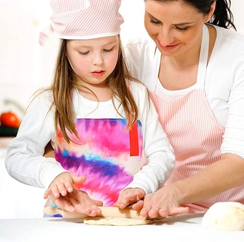 Miniatura 10 de Fiodrimy Delantales para niños, delantal artístico para niñas, niños, delantal de pintura con bolsillos ajustables para cocinar, hornear y cocinar