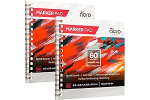 Premium Marker Paper Sketchbook for Alcohol Markers: Bleedproof, Smooth Coated 120 GSM Art Paper