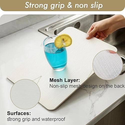 Miniatura 3 de Cohoo Home Revestimiento de cajones y estantes, forros de estantes para gabinetes de cocina para estantes, antideslizantes, no adhesivos, forros de