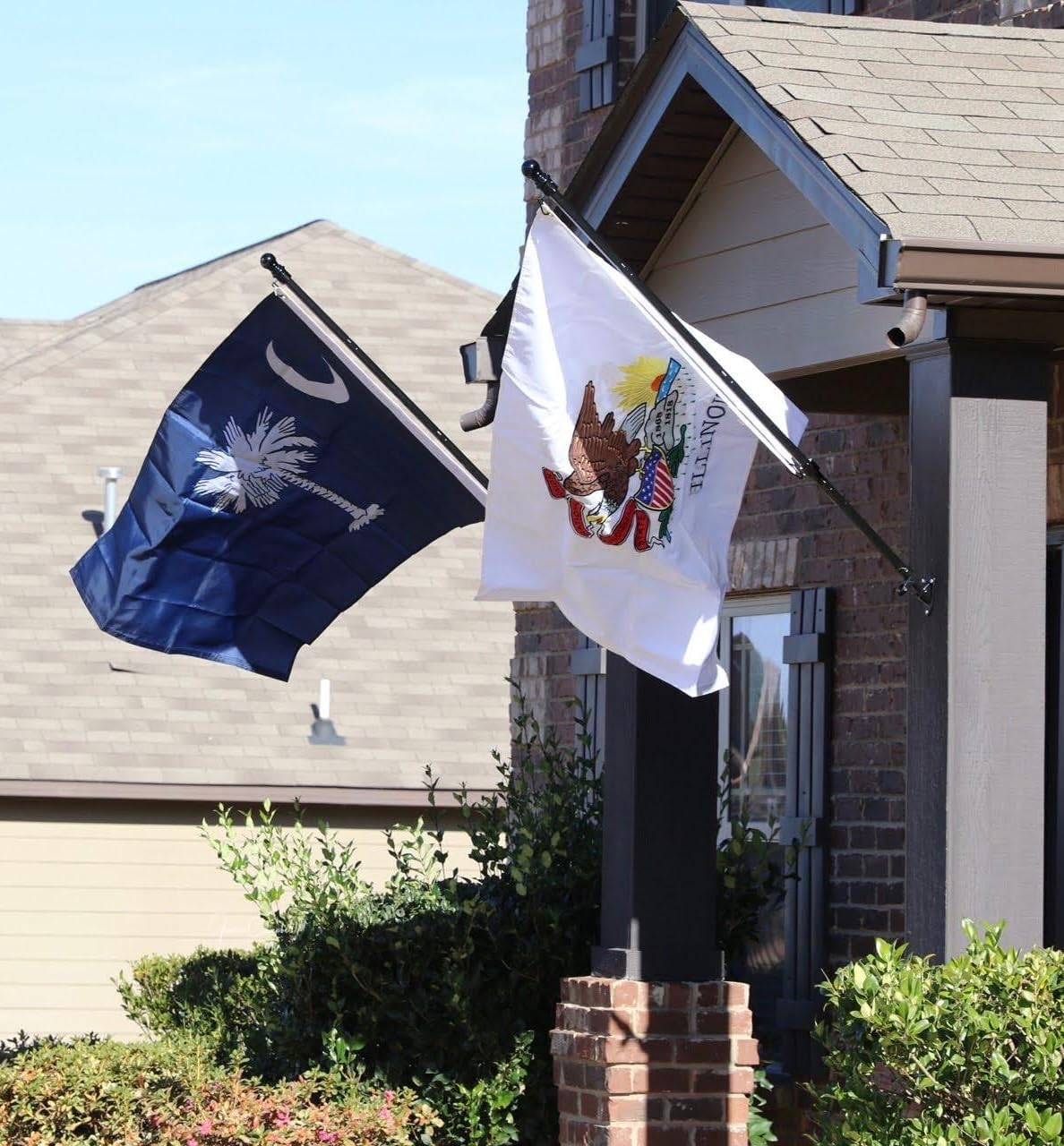 South Carolina Flag 3x5, US SC State Flags Outdoor, Luxurious Full Embroidery, Brass Grommets