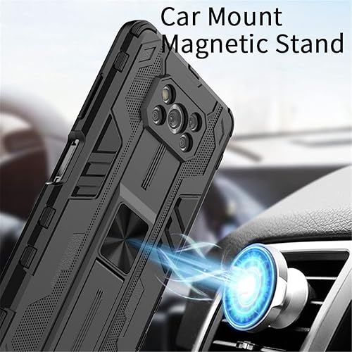 Miniatura 3 de Asuwish Funda de teléfono para Xiaomi Poco X3 ProPocoX3 NFCPoco X3 con protector de pantalla de vidrio templado y soporte delgado accesorios móviles