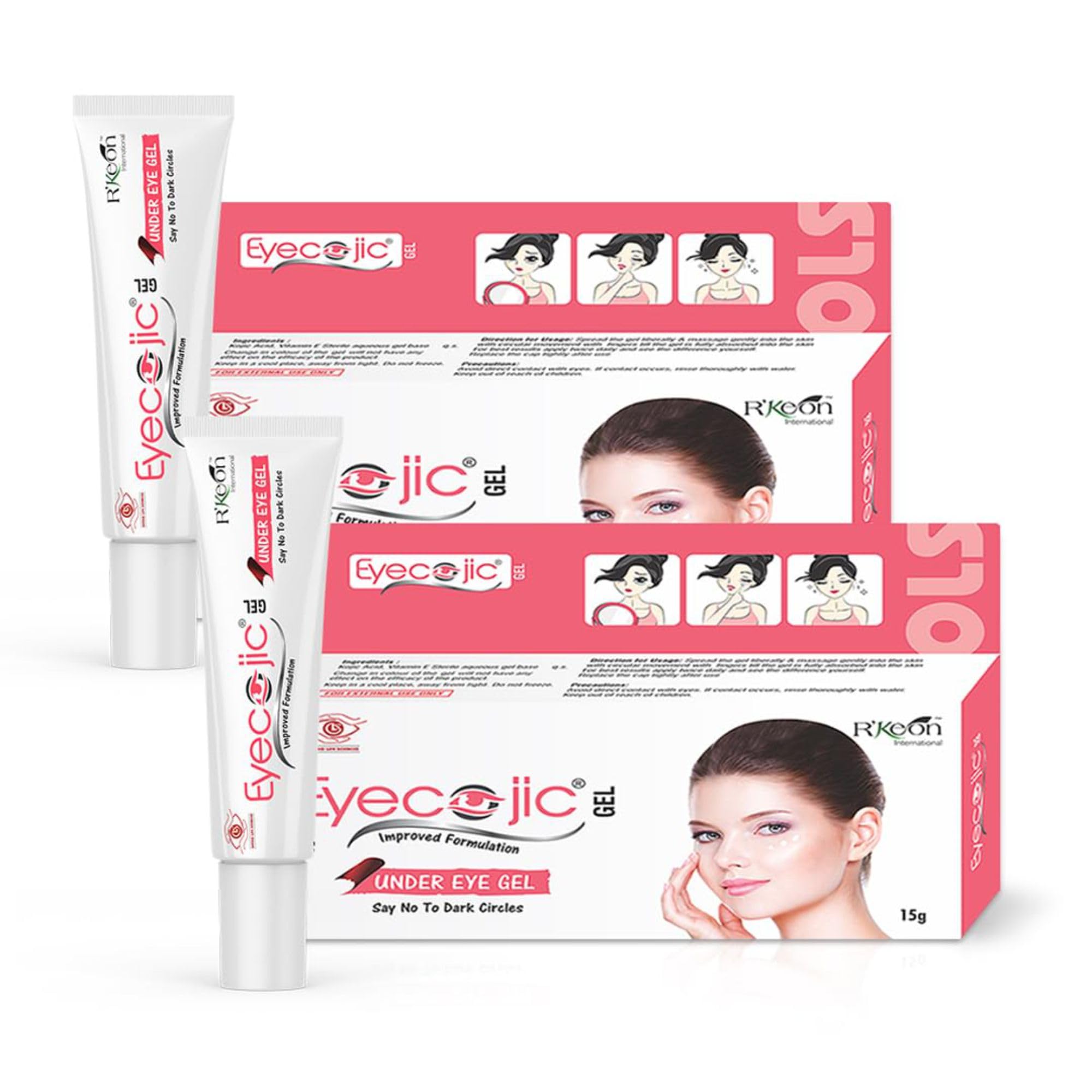Dark Circles Remover Gel | Under Eye Gel for Dark Circles | Enriched with Vitamin E- 15g (Pack of 2)