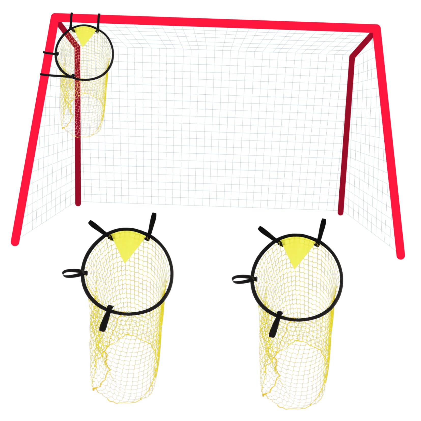 Mipcase Soccer Goal Net Targets 2 Pack Football Training Targets Soccer Top Bins Easy Setup and Strong Polyester Construction