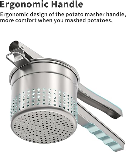 Miniatura 3 de Livilord Large 15oz Potato Ricer, Heavy Duty Stainless Steel Ricer for Mashed Potatoes, Sweet Potato Masher Kitchen Tool with Ergonomic Handle,
