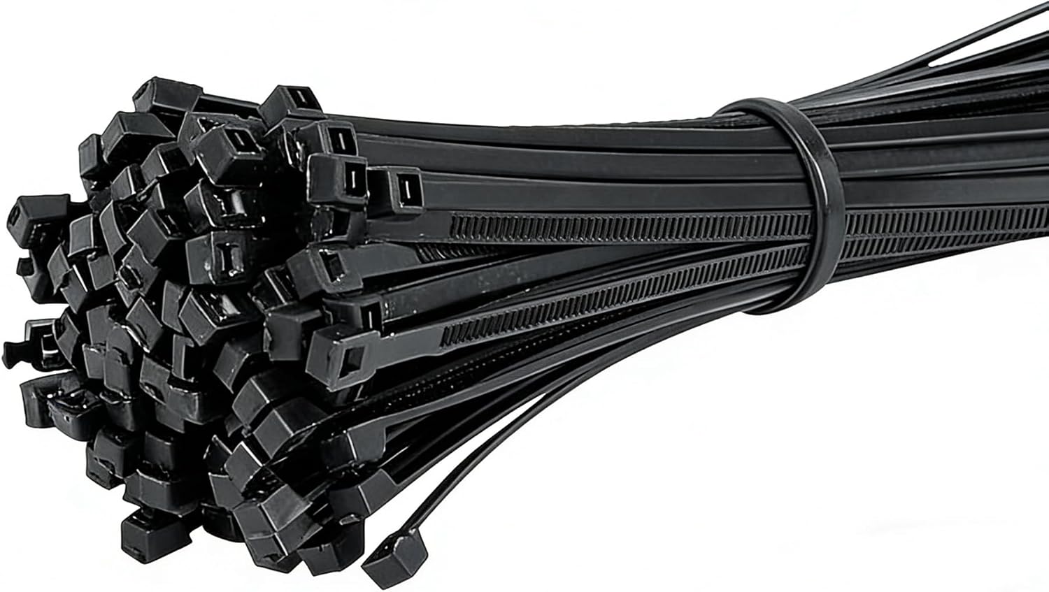Zeluga 12-378 12inch 1000 Pcs Indoor and Outdoor 50 Lbs Tensile Strength UV Resistant Cable Zip Tie, Black