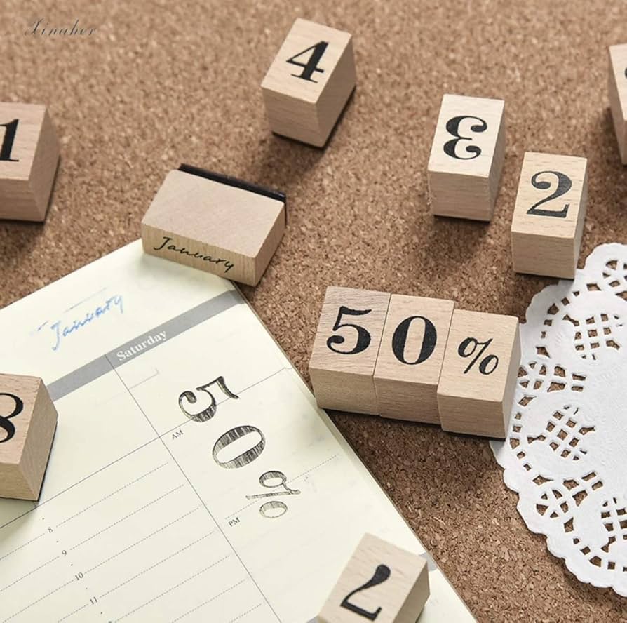 Amazon.co.jp: レトロ調 ヴィンテージ 木製 スタンプ ハンコ