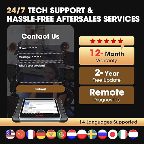 Vista 9 de Autel Escáner MaxiPRO MP808S-TS, herramienta de escaneo de control bidireccional 2026, actualización gratuita de 2 años, TPMS completo, codificación