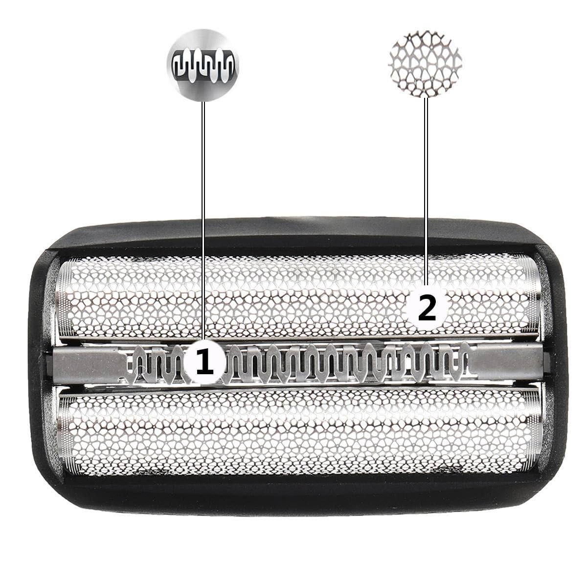 [Têtes de Rasage] Grille de Rechange pour Rasoir 30B + Lame Compatible avec Braun 3 Series SmartControl 7000/4000 5495 7505 7520 7650 197 195 199 197S 195S [Facile à remplacer]