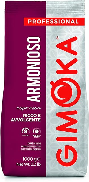 Gimoka - Armonioso, Italian Espresso Coffee Beans, Light Roast - 1 Kg (Armonioso)