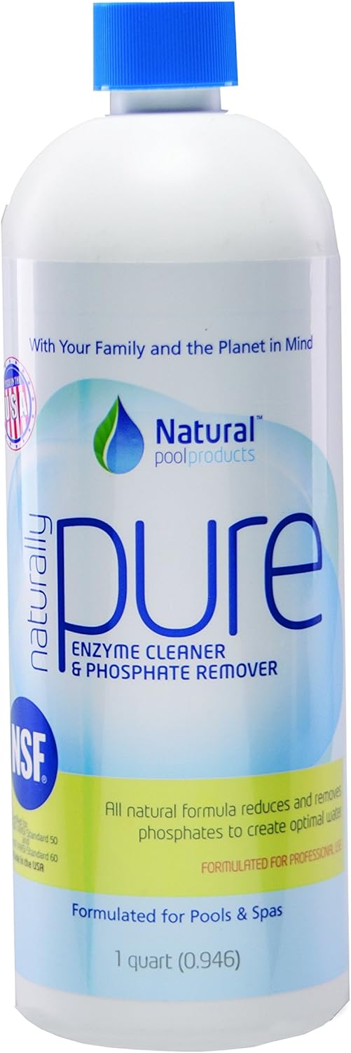 Naturally Pure Enzyme Cleaner and Phosphate Remover, 1 Quart Swimming Pool