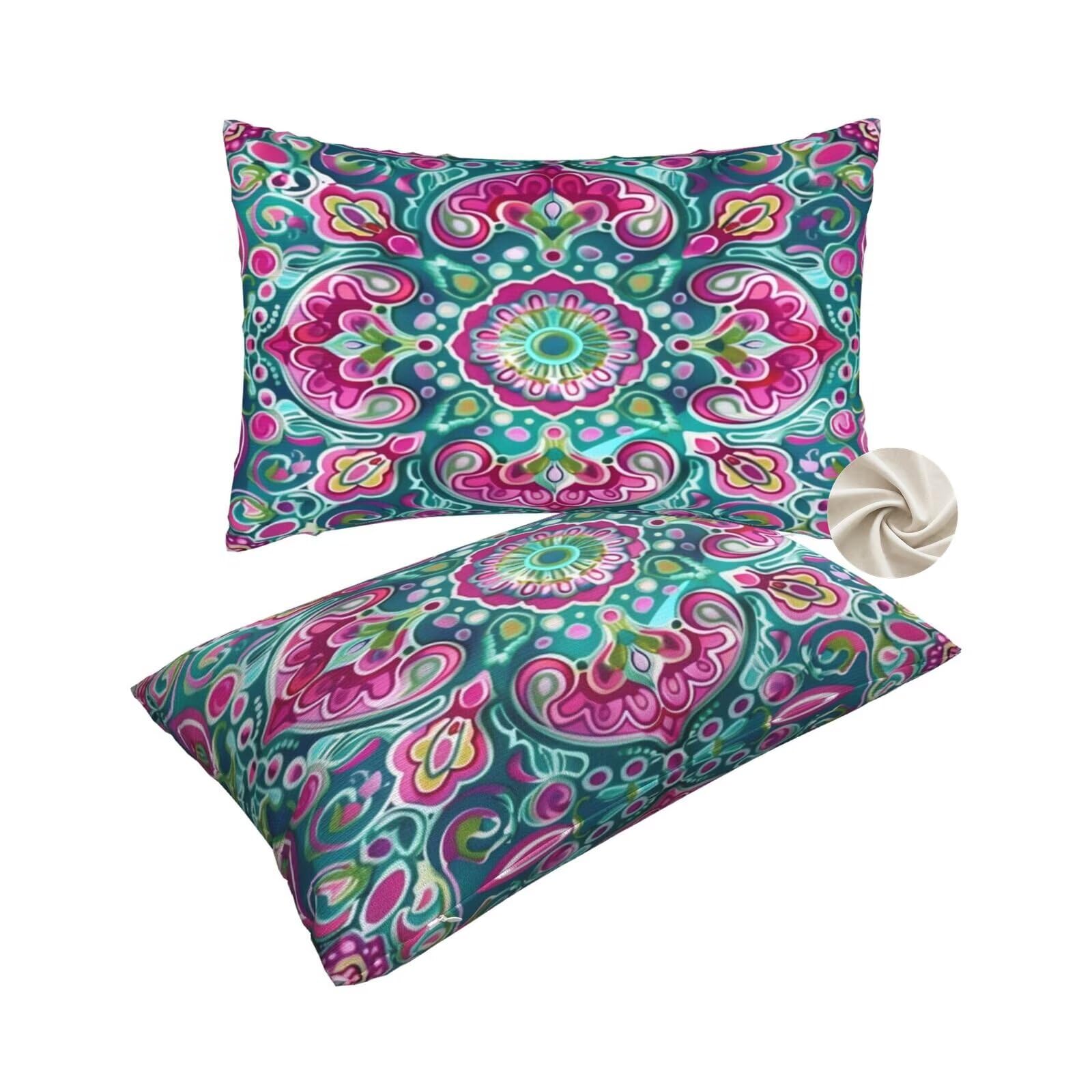 Housse de coussin 50x80 cm mandala dinde pour transformer votre canape de salon