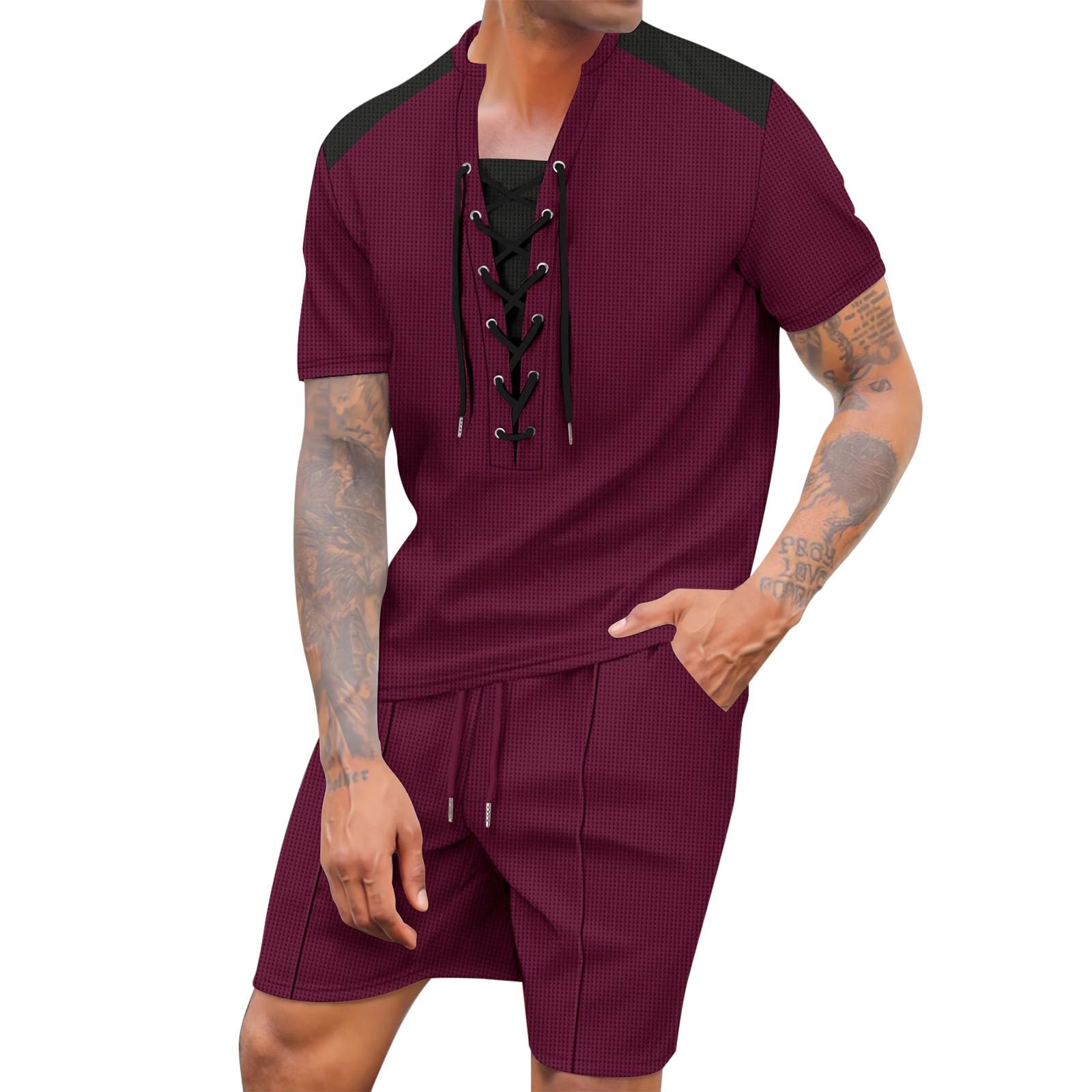 Ensemble vêtements décontractés hommes collection été 2025 chic - 5