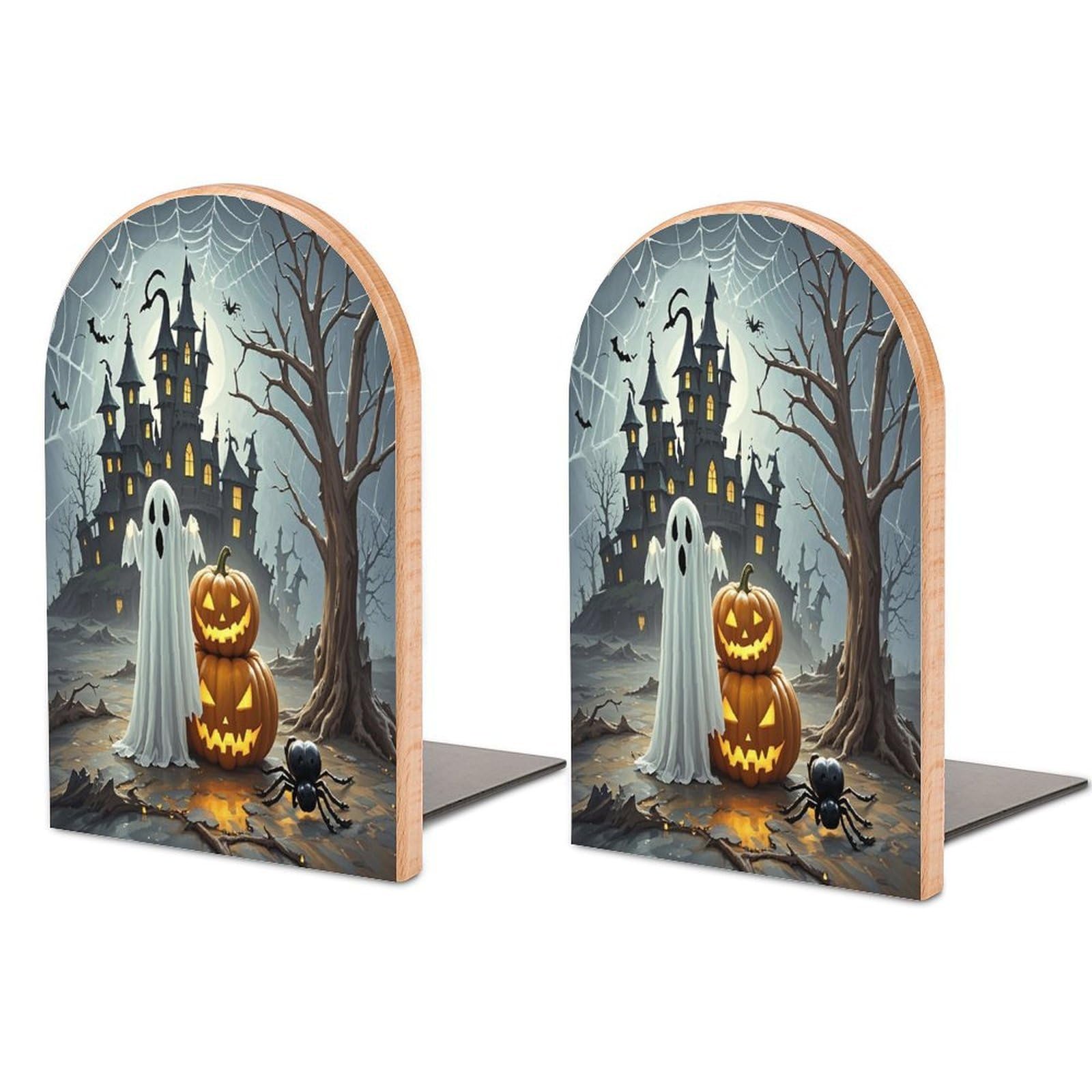 Sujetalibros decorativo de calabaza para estanterías de salón