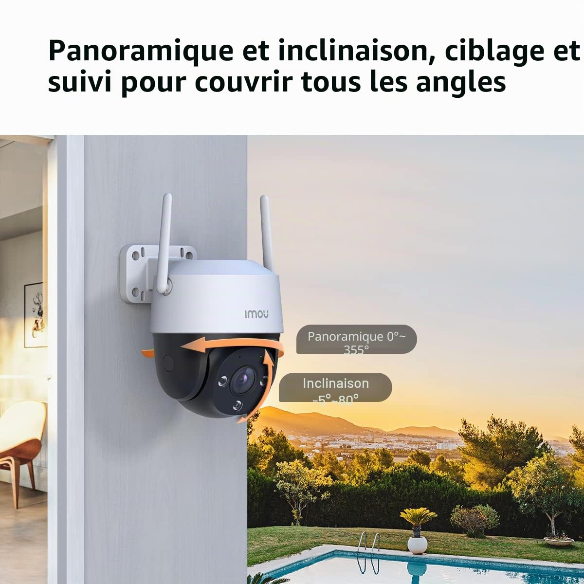 Imou Cruiser SE+ Telecamera motorizzata da Esterno 2Mp Full HD 1080p Con Visione notturna a Colori