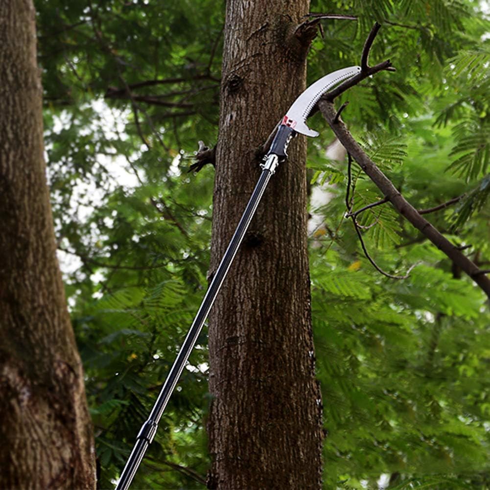 AASONS Pruning Saw With Pole Fixing Slot | Curved Blade Hand Saw | Professional Tree Saw With Hook Rust Resistance Sharp Teeth Blades | With Rubber Grip Handle Long Reach Tree Branch Cutter 23inch - Image 6 thumbnail
