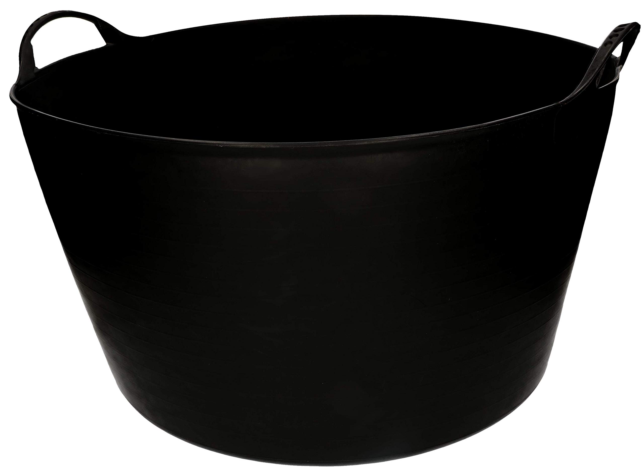 KOTARBAU® Cestino da giardino in gomma elastico, 55 l, con manici, universale, flessibile, colore: nero