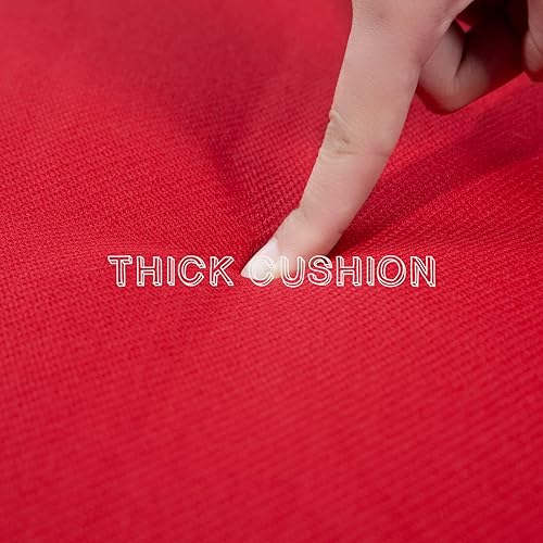 Miniatura 7 de Joyside Juego de 3 sillas mecedoras giratorias de mimbre para patio, muebles de patio al aire libre con mesa auxiliar y cojín de tela duradero