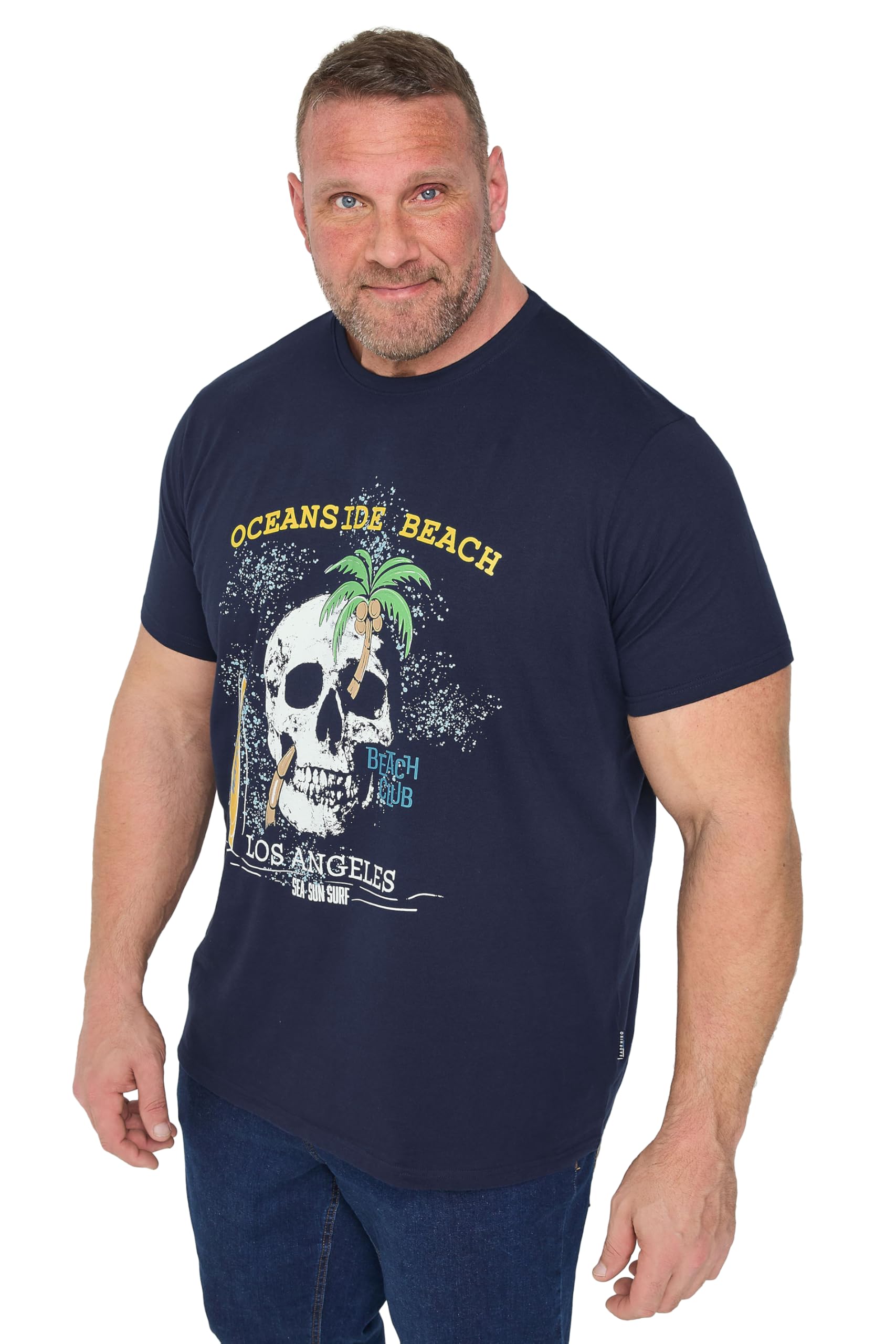 BadRhino Men's T-Shirt - Cotton - Dark Navy - 4XL