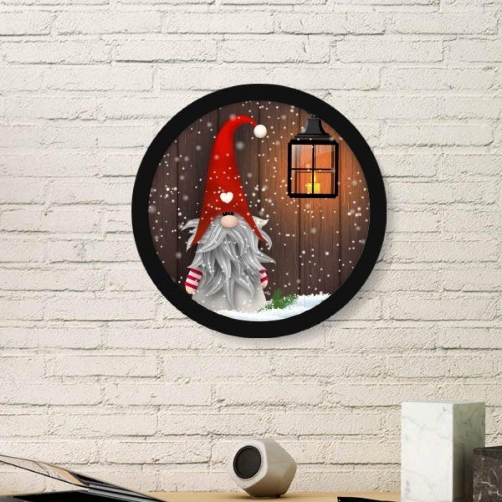 Moustache de Père Noël et flocon en cadre photo noir pour raviver un mur blanc vide