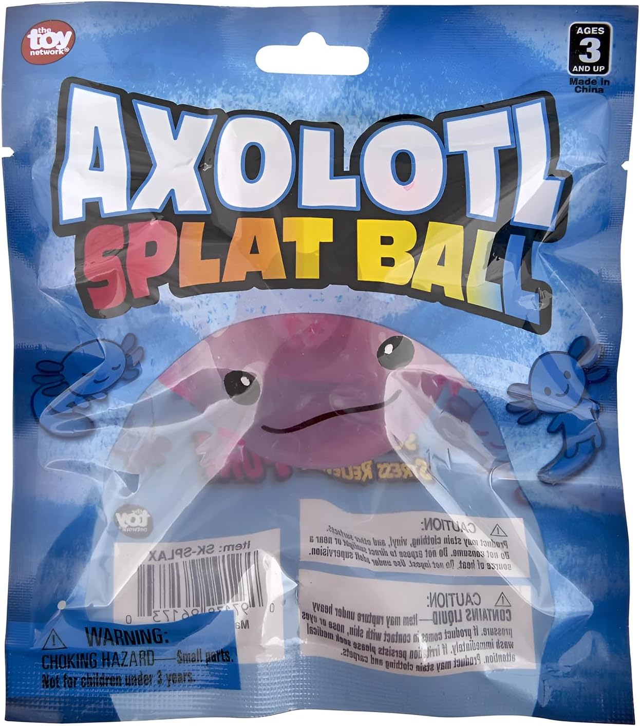 Splat Axolotl Toys, Great for Interactive Throwing Play, Assorted Colors, 2.5 Inch, Pack of 12