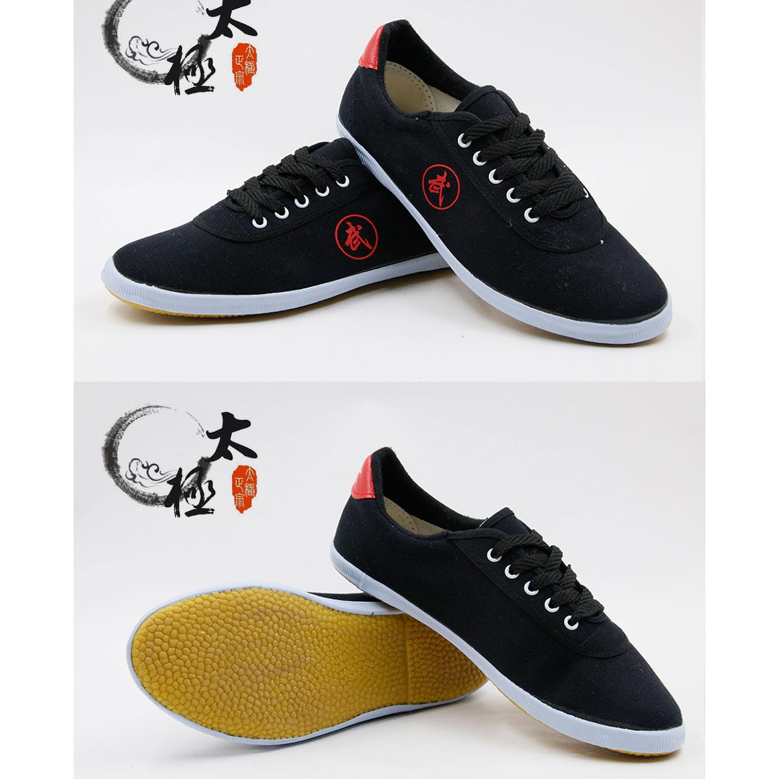 Tai Chi Wu Shu Kung Fu Scarpe,Scarpe da Taekwondo Sport Boxe,Scarpe da Ginnastica per Arti Marziali,Scarpe da Karate,Tela,Unisex,Uomo Donna,Traspirante,per Wing Chun Meditazione