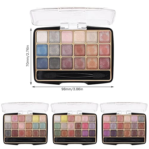 Miniatura 7 de Xiahium Paleta de sombras de ojos con purpurina 18 tonos mate brillante de larga duración mezcla neutro nude ahumado sombra de ojos paleta en polvo