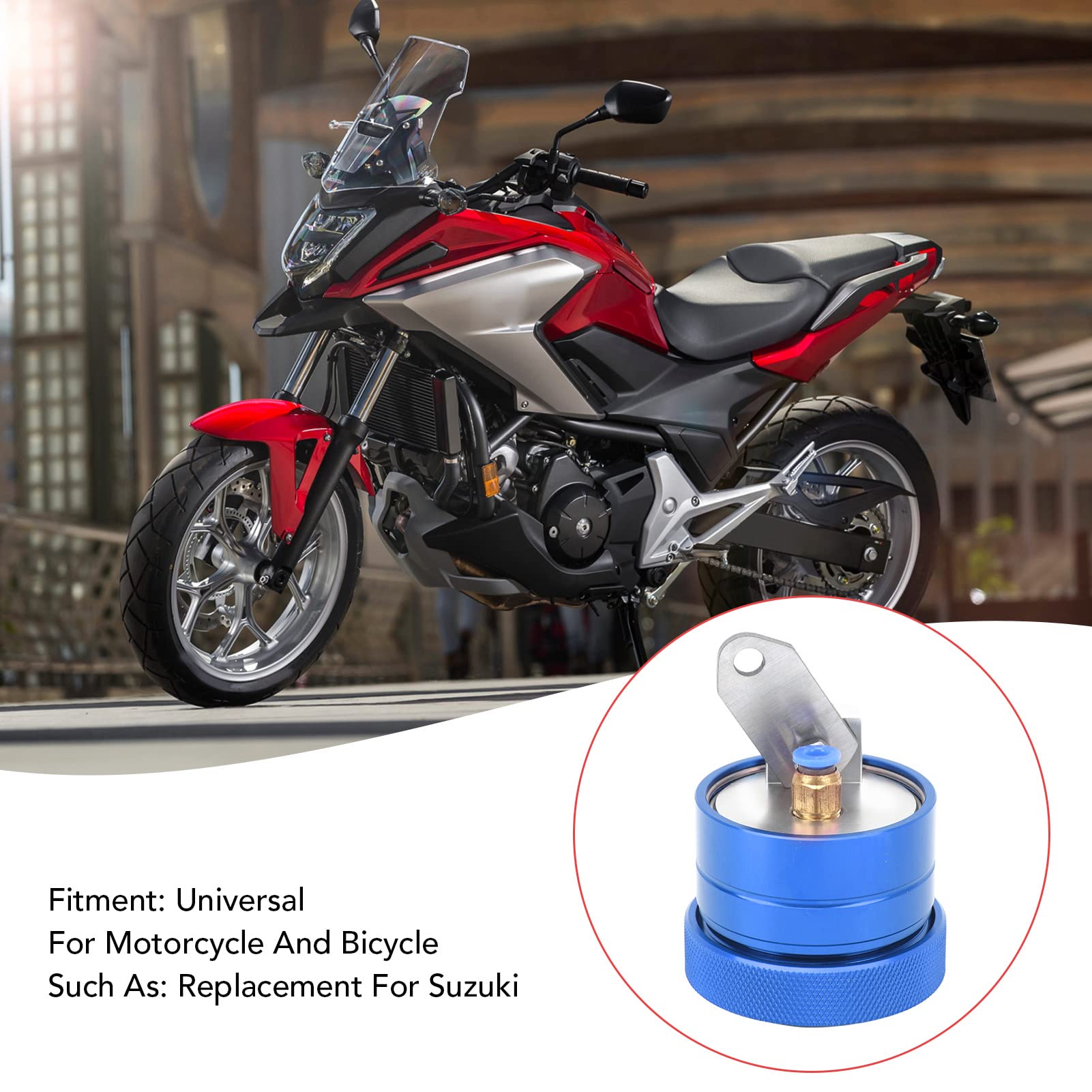 Oliatore per Catena per Moto, Oliatore per Catena per Moto a Controllo Manuale, Parte della Coppa Dell'olio per Moto, Accessori Modificati, Facile da Usare (Blu)