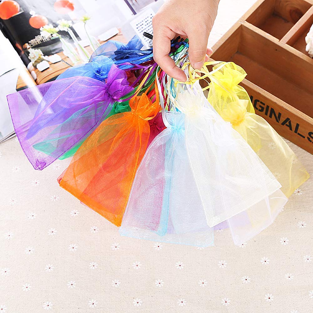 200 Pièces Sacs Cadeaux En Organza Sac De Bonbons Maille Pour Bijoux Pochette Sacs De Faveur De