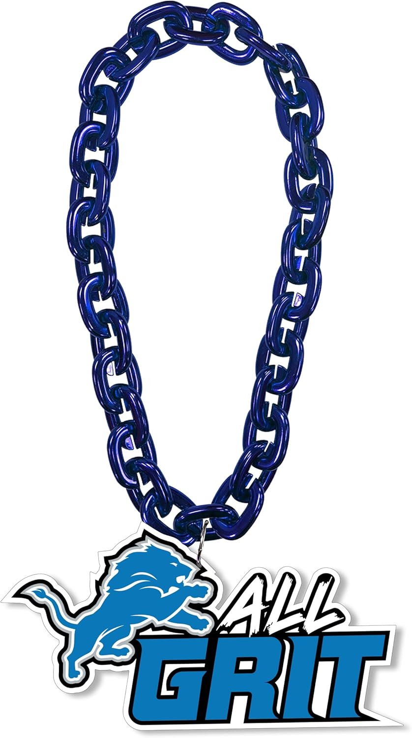 aminco Detroit Lions All Grit NFL Fan Chain, Royal