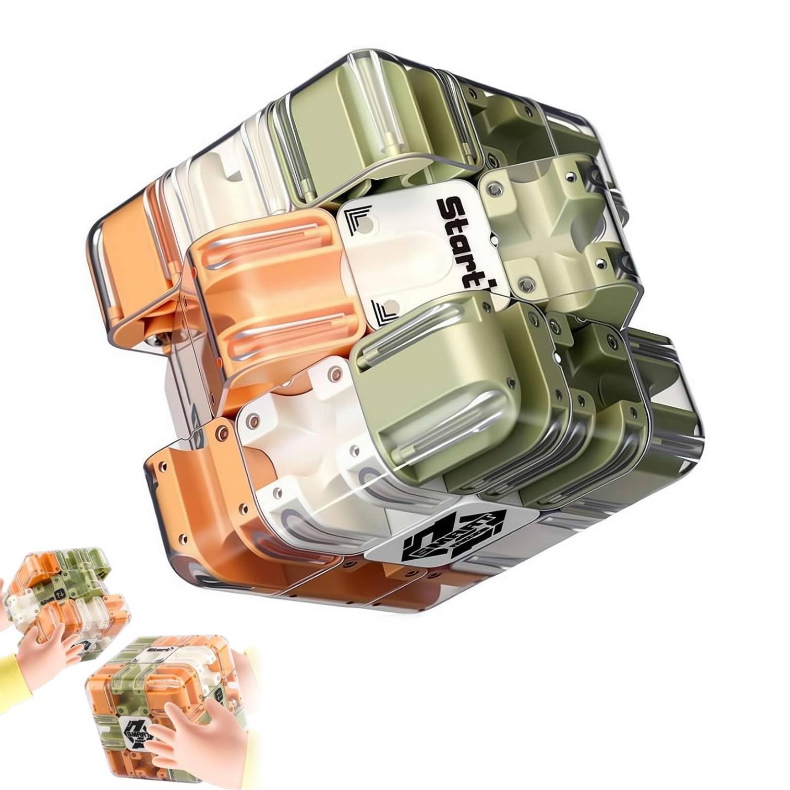 Large 3D Labyrinth Cube Puzzle – Magic Maze Ball Cube Puzzle, Spatial Awareness & Brain Training Toy for Stress Relief & Logic Development, Educational Focused Game Giftfor Adults & Teens Colorful