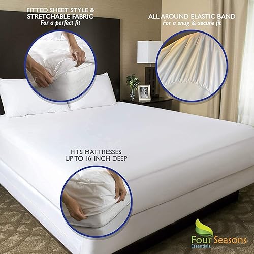 Miniatura 2 de RV Twin Bunk Waterproof Mattress Protector (28" Wx75 L) - Fitted Sheet Style - Hypoallergenic Premium Quality Cover Protects Against Dust, Allergies